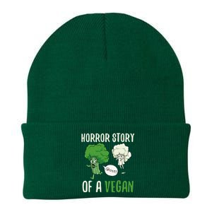 Broccoli Cauliflower Ghost Horror Story Of A Vegan Halloween Gift Knit Cap Winter Beanie