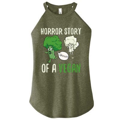 Broccoli Cauliflower Ghost Horror Story Of A Vegan Halloween Gift Women’s Perfect Tri Rocker Tank