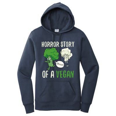 Broccoli Cauliflower Ghost Horror Story Of A Vegan Halloween Gift Women's Pullover Hoodie