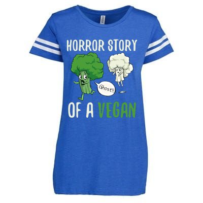 Broccoli Cauliflower Ghost Horror Story Of A Vegan Halloween Gift Enza Ladies Jersey Football T-Shirt