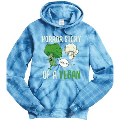 Broccoli Cauliflower Ghost Horror Story Of A Vegan Halloween Gift Tie Dye Hoodie