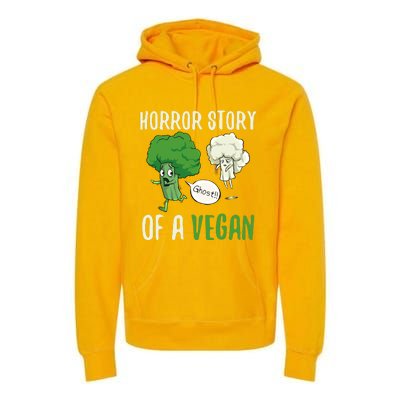 Broccoli Cauliflower Ghost Horror Story Of A Vegan Halloween Gift Premium Hoodie