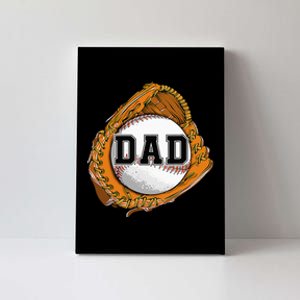 Baseball Catch Glove Baseball Dad Baseball Daddy Fathers Day Canvas