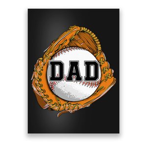 Baseball Catch Glove Baseball Dad Baseball Daddy Fathers Day Poster