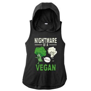 Broccoli Cauliflower Ghost Nightmare Of A Vegan Halloween Gift Ladies PosiCharge Tri-Blend Wicking Draft Hoodie Tank