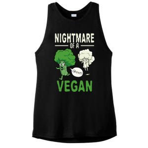 Broccoli Cauliflower Ghost Nightmare Of A Vegan Halloween Gift Ladies PosiCharge Tri-Blend Wicking Tank