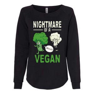 Broccoli Cauliflower Ghost Nightmare Of A Vegan Halloween Gift Womens California Wash Sweatshirt