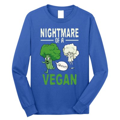 Broccoli Cauliflower Ghost Nightmare Of A Vegan Halloween Gift Long Sleeve Shirt