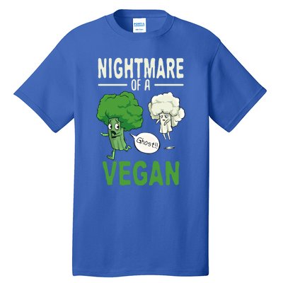 Broccoli Cauliflower Ghost Nightmare Of A Vegan Halloween Gift Tall T-Shirt