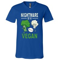 Broccoli Cauliflower Ghost Nightmare Of A Vegan Halloween Gift V-Neck T-Shirt