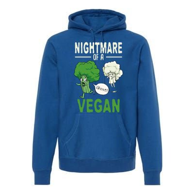 Broccoli Cauliflower Ghost Nightmare Of A Vegan Halloween Gift Premium Hoodie