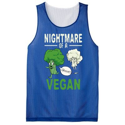 Broccoli Cauliflower Ghost Nightmare Of A Vegan Halloween Gift Mesh Reversible Basketball Jersey Tank