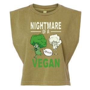 Broccoli Cauliflower Ghost Nightmare Of A Vegan Halloween Gift Garment-Dyed Women's Muscle Tee