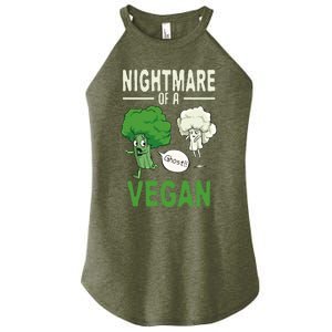 Broccoli Cauliflower Ghost Nightmare Of A Vegan Halloween Gift Women's Perfect Tri Rocker Tank