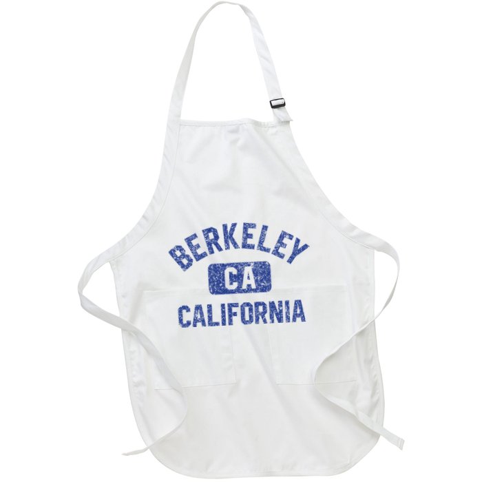 Berkeley California Gym Style Yellow W Distress Blue Print Apron