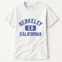 Berkeley California Gym Style Yellow W Distress Blue Print Tall T-Shirt