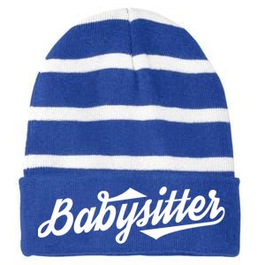 Babysitter Cool Gift Striped Beanie with Solid Band