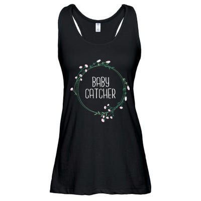 Baby Catcher Gynecology Doula Midwifery Childbirth Worker Ladies Essential Flowy Tank