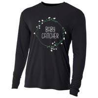 Baby Catcher Gynecology Doula Midwifery Childbirth Worker Cooling Performance Long Sleeve Crew