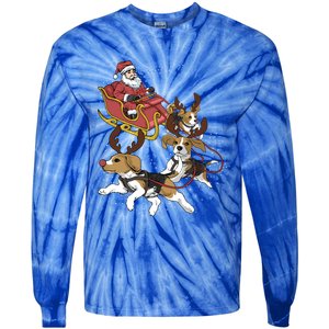 Beagle Christmas Gift Tie-Dye Long Sleeve Shirt