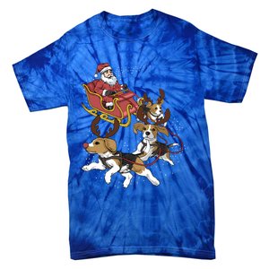 Beagle Christmas Gift Tie-Dye T-Shirt