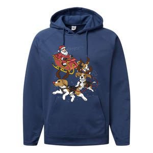 Beagle Christmas Gift Performance Fleece Hoodie