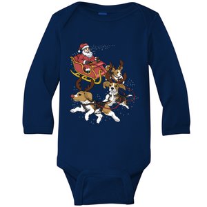 Beagle Christmas Gift Baby Long Sleeve Bodysuit