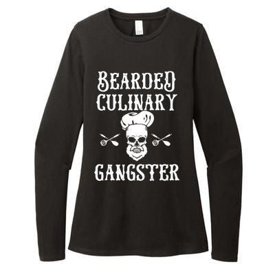 Bearded Culinary Gangster Vintage Cooking Guru Womens CVC Long Sleeve Shirt