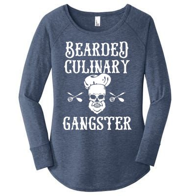 Bearded Culinary Gangster Vintage Cooking Guru Women's Perfect Tri Tunic Long Sleeve Shirt