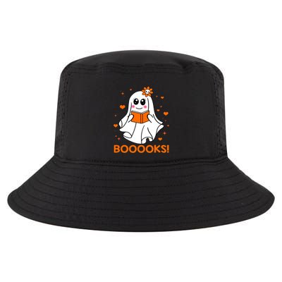 Booooks Cute Ghost Boo Reading Library Books Halloween Funny Gift Cool Comfort Performance Bucket Hat