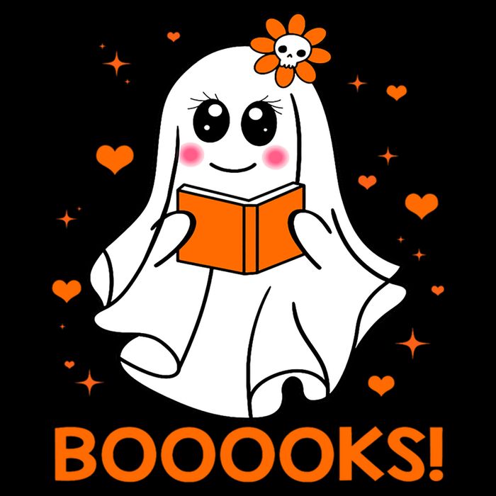 Booooks Cute Ghost Boo Reading Library Books Halloween Funny Gift Flexfit Unipanel Trucker Cap