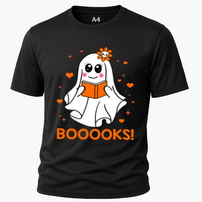 Booooks Cute Ghost Boo Reading Library Books Halloween Funny Gift Performance Shirt