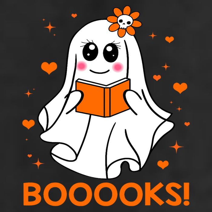 Booooks Cute Ghost Boo Reading Library Books Halloween Funny Gift Large Microfiber Waffle Golf Towel