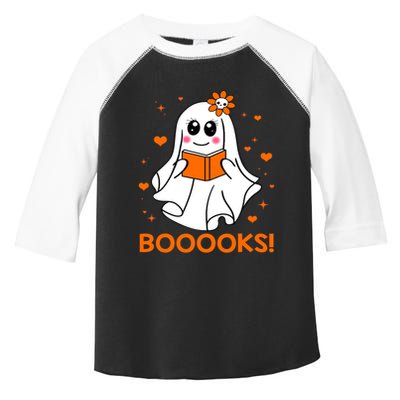 Booooks Cute Ghost Boo Reading Library Books Halloween Funny Gift Toddler Fine Jersey T-Shirt