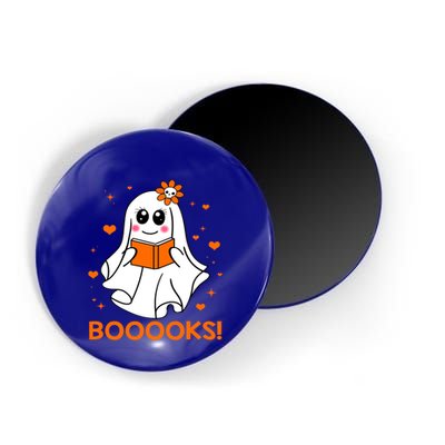 Booooks Cute Ghost Boo Reading Library Books Halloween Funny Gift Magnet