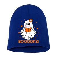 Booooks Cute Ghost Boo Reading Library Books Halloween Funny Gift Short Acrylic Beanie