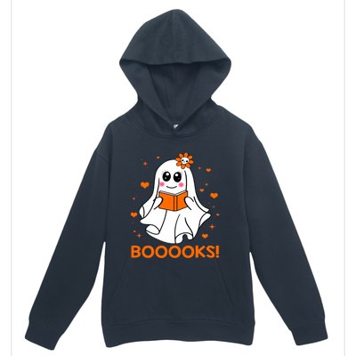 Booooks Cute Ghost Boo Reading Library Books Halloween Funny Gift Urban Pullover Hoodie