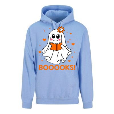 Booooks Cute Ghost Boo Reading Library Books Halloween Funny Gift Unisex Surf Hoodie