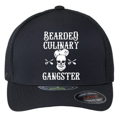 Bearded Culinary Gangster Vintage Cooking Guru Flexfit Unipanel Trucker Cap