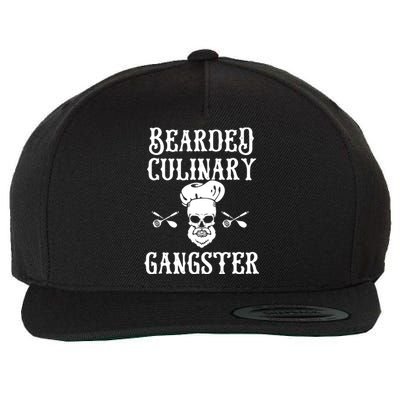 Bearded Culinary Gangster Vintage Cooking Guru Wool Snapback Cap