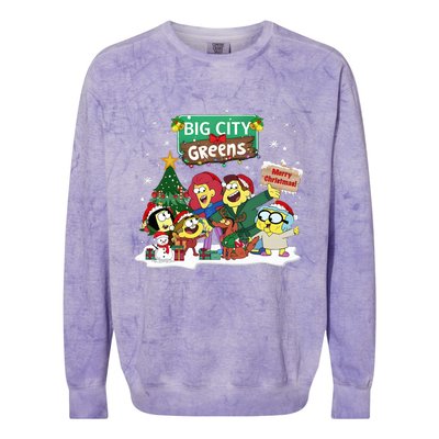 Big City Greens Merry Christmas Holiday Season Colorblast Crewneck Sweatshirt