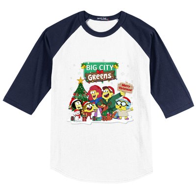 Big City Greens Merry Christmas Holiday Season Baseball Sleeve Shirt