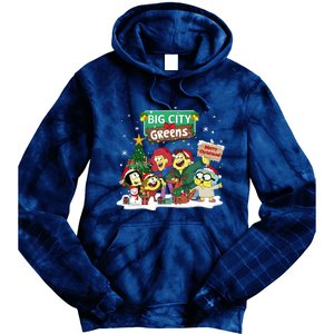 Big City Greens Merry Christmas Holiday Season Tie Dye Hoodie