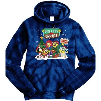 Big City Greens Merry Christmas Holiday Season Tie Dye Hoodie