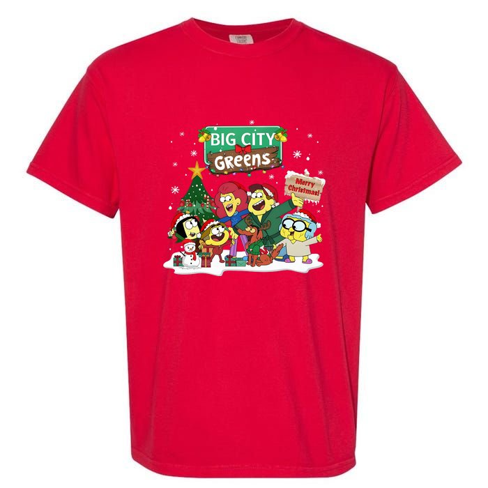 Big City Greens Merry Christmas Holiday Season Garment-Dyed Heavyweight T-Shirt