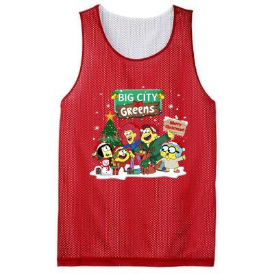 Big City Greens Merry Christmas Holiday Season Mesh Reversible Basketball Jersey Tank