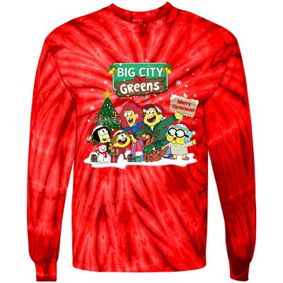 Big City Greens Merry Christmas Holiday Season Tie-Dye Long Sleeve Shirt