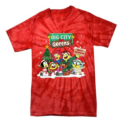 Big City Greens Merry Christmas Holiday Season Tie-Dye T-Shirt