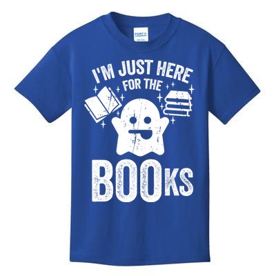 Booooks Cute Ghost Reading Books Halloween Gift Kids T-Shirt