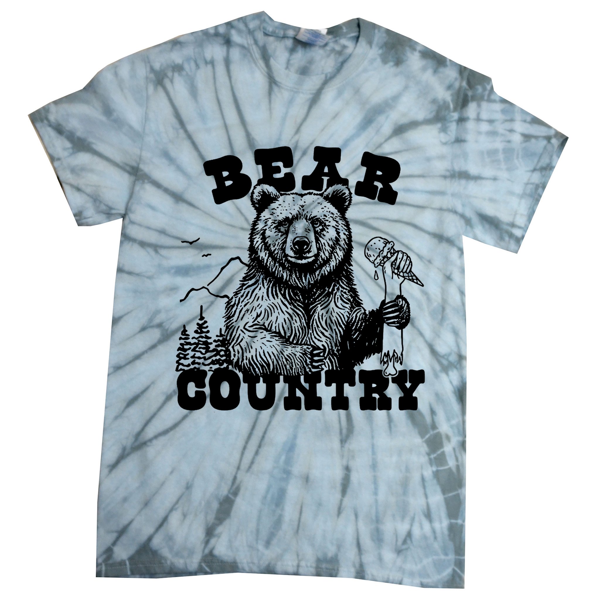 Bear Country Grizzly Bear Yellowstone National Park Yosemite Tie-Dye T-Shirt